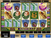 Play Cashville Slots by Microgaming for Free Cashville is a 5 reel 20 line online slot machine by Microgaming. The coin size varies from $0.01 up to $0.20. Maximum bet is 200 coins. >>> Play Cashville Slots Here