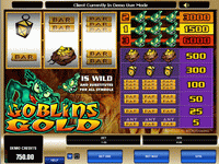 Play Goblins Gold Video Slots by Microgaming for Free Goblins Gold has 3 reels and 3 paylines with 7 winning combinations and a top payout of 6000 coins. >>> Play Goblins Gold Video Slots Here