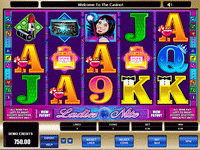 Play Ladies Nite Slots by Microgaming for Free Ladies Nite is a 5 reel, 9-payline, Microgaming Video Slot. It features a wild and scatter symbol, multiplier, free spin, and has a maximum jackpot win of 10,000 coins. >>> Play Ladies Nite Slots Here