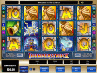 Play Thunderstruck Slots Here - Thunderstruck is a 5-reel, 9 payline machine with several features including two bonus rounds, a scatter, wild, and multiplier symbol